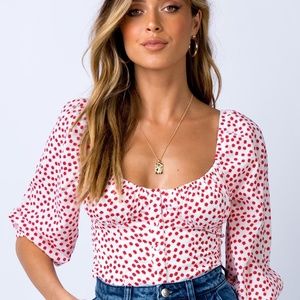 Princess Polly button up crop top